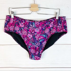 Swimsuits For All Pink Floral Bathing Suit Bottoms